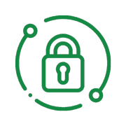 animated gif showing a lock with circle spinning around it