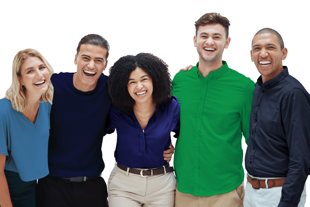 Group of co-workers taking a photo together