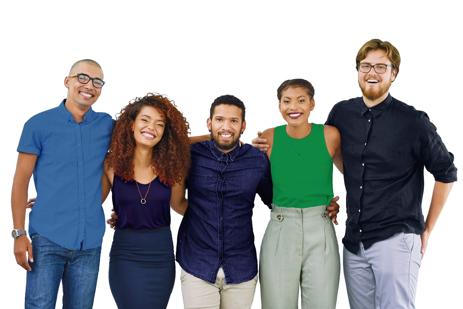 Group of professionals happy to be using GlobalMeet's live webcasting solution