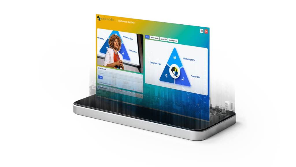 Quantum Mix Conference event displaying outside of a mobile phone