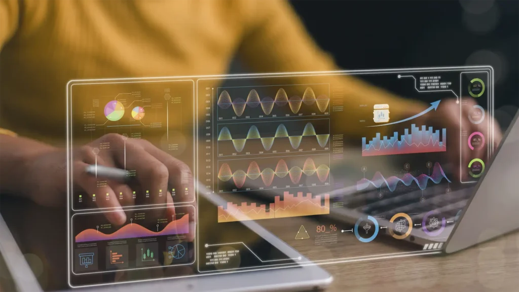 image illustrating an event manager looking at event analytics