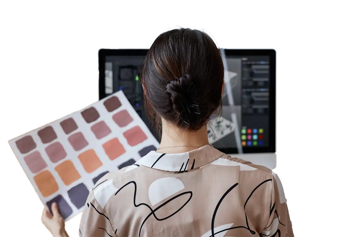 Image of a marketing professional considering their event branding and event customization options