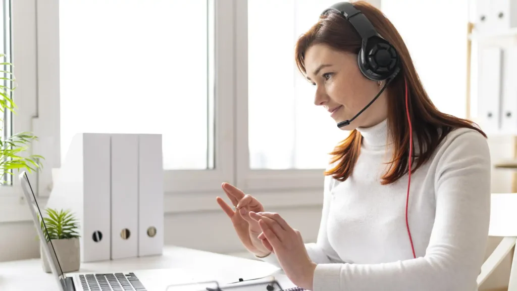 image representing a globalmeet virtual event producer on the call for day-of event support