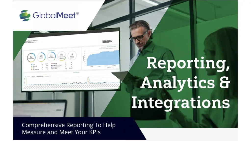 Image promoting GlobalMeet's Reporting, Analytics, and Integrations Overview
