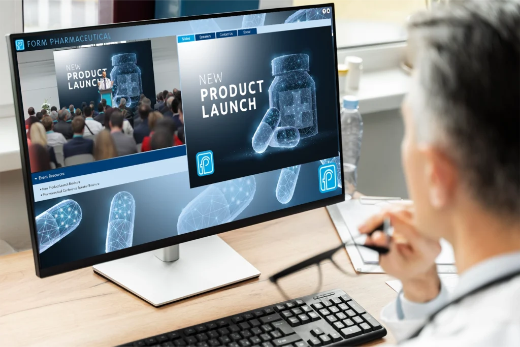 Industry Professional watching GlobalMeet Hybrid Conference