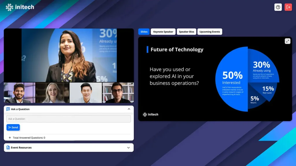 Image illustration a virtual event put on by GlobalMeet