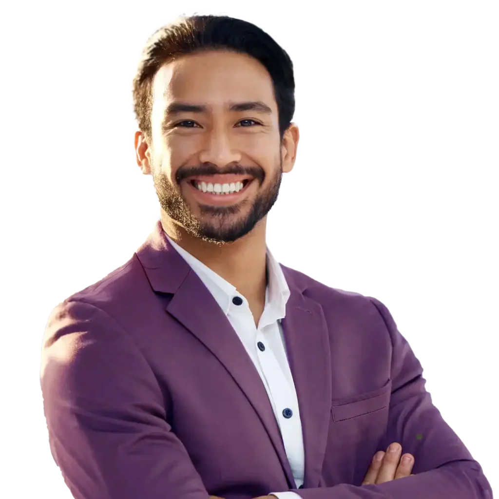 an image of a man in a purple suit